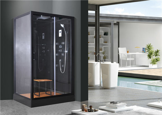 Badezimmer-Duschkabinen, Quadrant-Duscheinheiten 1100 x 800 x 2250 Millimeter Schwarzaluminium