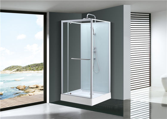 Mode-Gelenk-Tür, Eckduschkabinen, quadratische Duschkabine mit grauem Acrylbehälter