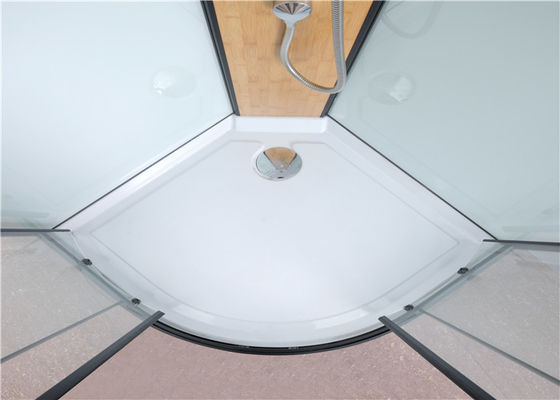 Kreis-Quadrant-Duschkabine mit weißem Acrylbehälter und Dach