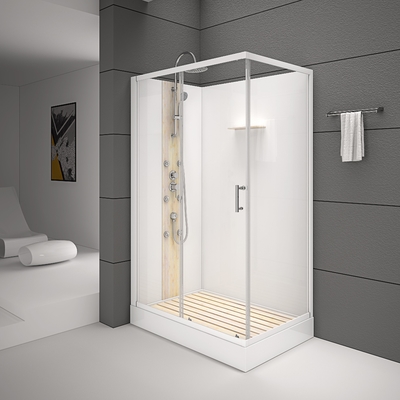 Quadratische Badezimmer-Duschkabinen weißer Acryl-ABS Behälter weißes gemaltes 1200*80*225cm