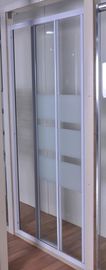 Kundenspezifische Glasduschtür, Glasschiebetüren der Dusche3pcs mit Weiß malte Profil