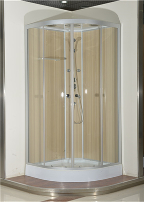 Duschkabine mit weißem Acrylbehälter 900*900*2150cm silive   Aluminium