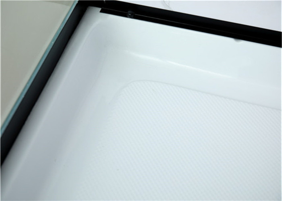 Schwarzes Aluminium Duschkabinen weißes Acryl-ABS Behälters 1600*1200*2150mm