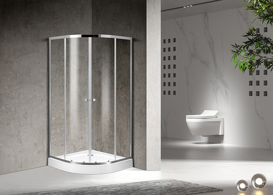 Gebogene Eckduscheinschließung, 900x900x2000mm Dusche und Bad-Einschließungen chromieren Aluminium
