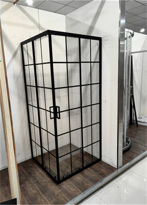 Duschkabinen, Duscheinheiten 900 X 900 X 1900 mm Quadrat schwarzes Aluminium