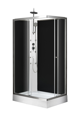 Quadratische Badezimmer-Duschkabinen chromieren schwarze Acryl-ABS Behälter gemaltes 120*80*225cm