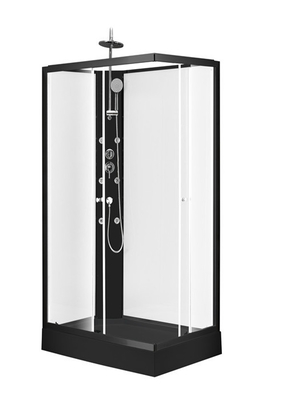 Quadratische Badezimmer-Duschkabinen schwarze Acryl-ABS Behälter schwarzes gemaltes 120*80*225cm
