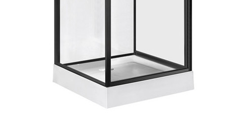 Klarglas-Duschkabine des Gelenk-Tür-Quadrat-4mm ausgeglichene mit weißem Acrylbehälter