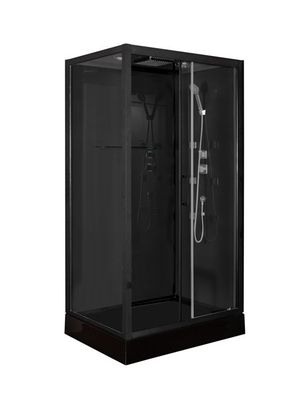 Quadratische Badezimmer-Duschkabinen schwarze Acryl-ABS Behälter schwarzes gemaltes 120*80*225cm