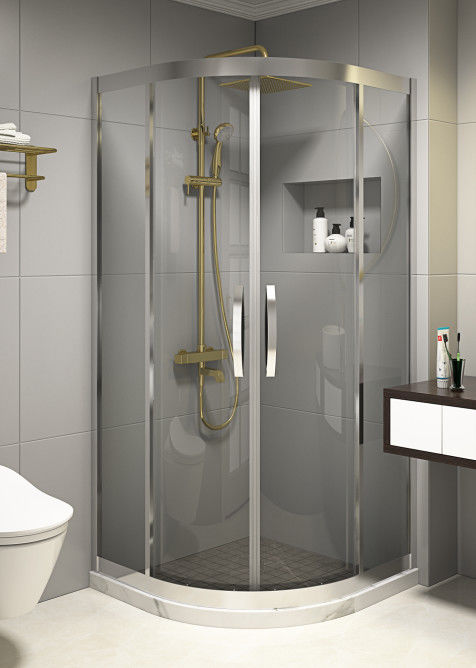 KPN-E002 6mm ausgeglichenes Glas 900x900x1900 imprägniern Badezimmer gebogene Eckduscheinschließung, Dusche und Bad-Einschließungen