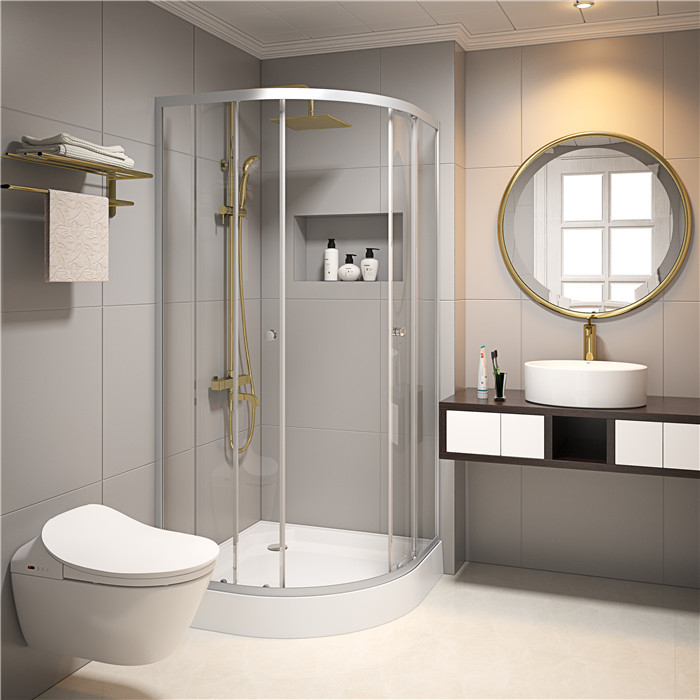 5mm milderten Glas-900x900x2000mm Badezimmer gebogene Eckduscheinschließung, Dusche und Bad-Einschließungen